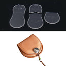 1 Set (4pcs) Change Purse Pattern Leather Craft Clear Acrylic Templates DIY