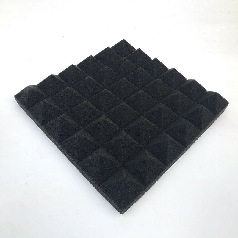 10pcs Soundproofing Foam Pads Studio Room Sound Treatment Foam (Black) A