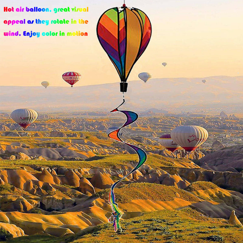3Pcs 55" Hot Air Balloon Wind Windsock Outdoor Garden Lawn Festival Decor