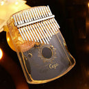 1Pc 17-Key Crystal Kalimba Finger Thumb Piano Mbira Soft Handle Clear