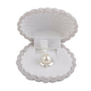 Shell Shape Velvet Pendant Necklace Jewellery Display Storage Case Xmas Gif M6J4