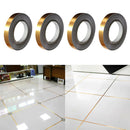 4-pack Self Adhesive Wall Floor Tile Stickers 5mmx50m Waterproof Golden Foil