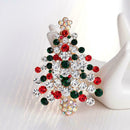 Christmas Tree Rhinestone Pin Brooch Creative Badge Women Men Jewelry Gift
