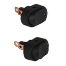 2 Pieces White & Yellow Dot LED 12V Car/Boat Rocker OFF/ON SPST Switch 20A