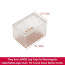 Chair Leg Floor Protectors Rectangular Fit Length 39mm-48mm & Width 24mm-31 W4T6