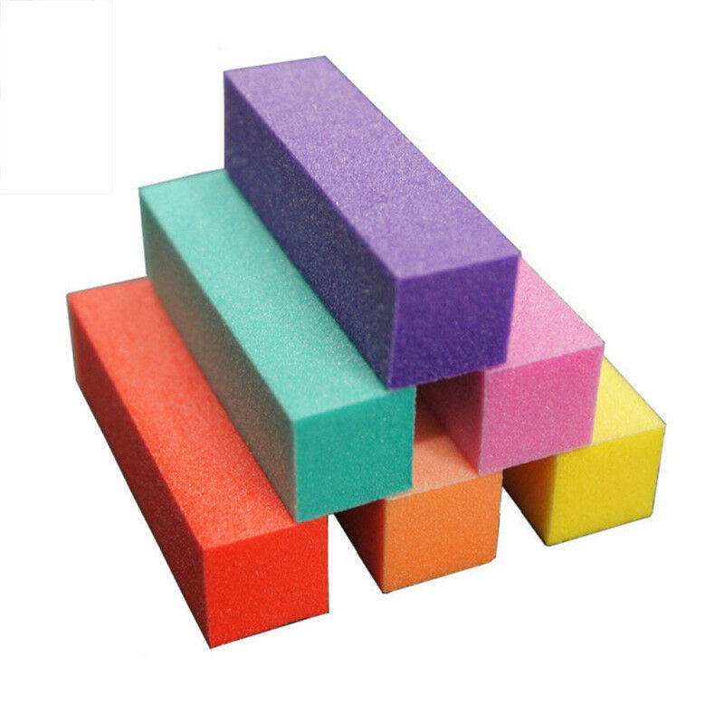 5 X Square Sponge Nail File Art Buffer Buffing Sanding Nail Exquisite Utensil