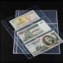 10Pcs 3 Slots Money Banknote Paper Money Album Page Collecting Holder Sleeves In