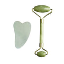2pcs Natural Jade Massage Roller Guasha Board SPA Therapy Skin Beauty Care