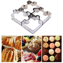 4pcs/set Cookie Puzzle Shape Stainless Steel Biscuit Mold Dessert Make ToolB Hn