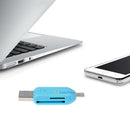 Dual Port OTG USB 2.0 For SD T-Flash Memory Card Reader Adapter For PC Laptop