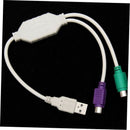 New USB Type A Male to PS/2 PS2 Female Cable Keyboard Mouse Adapter Con EGJ