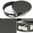 3 Set Non-stick Springform Cake Pan Bakeware Mould with Removable Bottom Round