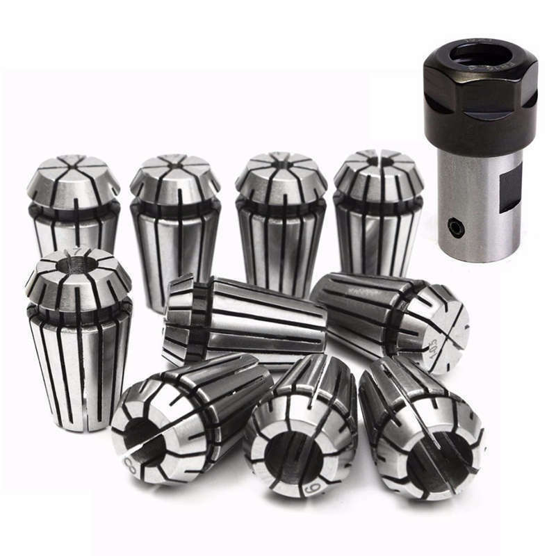 10Pcs Er16 Spring Collet + Motor Shaft 8Mm Extension Rod Holder Cnc Milling U7N1