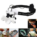 LED Light Lamp Head Loupe Jeweler Headband Magnifier Eye Glasses Magnifier