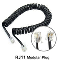 Telephone Cord Detangler, 2 Pack Black Coiled Telephone Handset Cord / 1.1