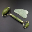 Natural Jade Guasha Facial Beauty Massage Tool Jade Roller Face Thin massager//