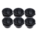 6 pcs Universal A/C Heater Air Conditioning Outlet Vent for Car Yacht, Black