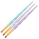 3 Pcs UV Gel Nail Art Brush Acrylic Painting Pen Kit For Salon Manicure DIY