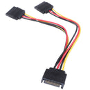 SATA Power 15-pin Y-Splitter Cable Adapter Male to Female for HDD Hard Drive JR