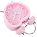 Cute Small Double-Bell Night Light Children Mini Quartz Alarm Clock Heart ( Z6W5