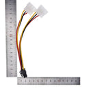 2pcs 4 pin to 6 pin video card power converter cable signal transfer line  M&E