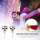 For Electric Guitar 2pcs Zinc Alloy Guitar Strap Buckles Lock Button Buckle