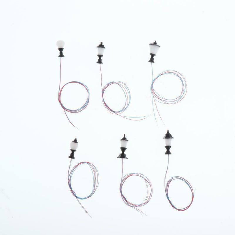 10Pcs 1: 100 Mini DIY Modeling Street Lamps Lamppost LED Lamps Lights Lighting
