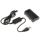 CN-AC2 DC Coupler NP-F550/F990 Dummy Battery Adapter + 5V USB Cable for Yongnuo