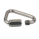 3x Stainless Steel Triangle Shape Carabiner Screw Locking Hook Climbing 12KN