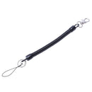 Key ring plastic spiral, flexible, with metal keyring, black