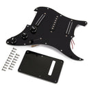 Black 3-Ply Sss Dual Rail Pickups Loaded Prewired Guitar Pickguards For 11