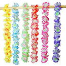 36 Counts Tropical Hawaiian Luau Flower Lei Party Favors Wreath