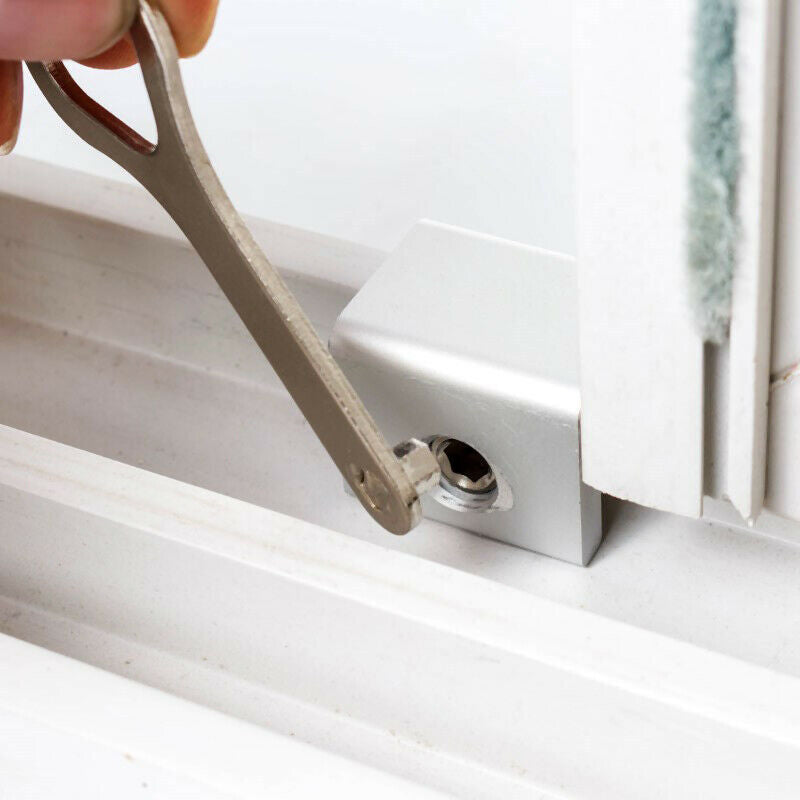 10Pcs/Set Sliding Window Locks Stop Aluminum Alloy Door Frame Security Lock N2W3