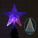 Flashing Colour Changing LED Star Light Christmas Tree Topper Home Decor Lamp #