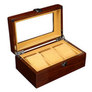 3 Grids Wooden Watch Display Case Jewelry Collection Storage Holder Boxes