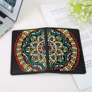 Mandala DIY Special Shaped Diamond Painting PU Leather Passport Protection Cover