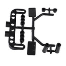 1/10 RC Racing Drift Car Accessories - Double Tip Pipes with License Bracket