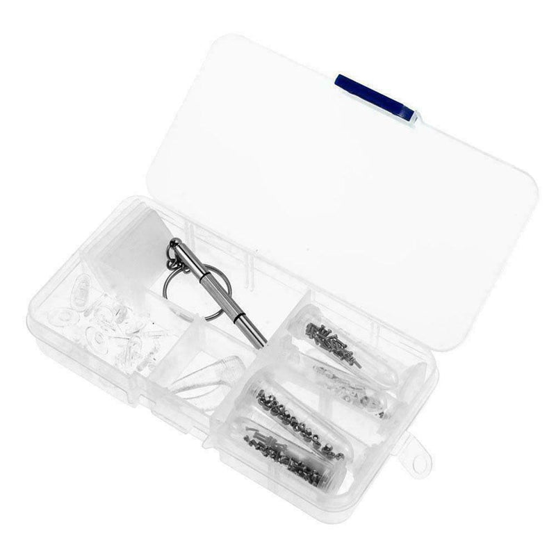 Sun Glasses Eyeglasses Optical Repair Tool Screwdriver Screws Kit Pad Nut N E1W0