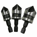 Carbon Steel 90 Degree 3PCS/Set Chamfering Drill Five-Blade Chamfer Drill awdd