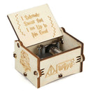 Retro Wood White Hand Cranked Music Box Kids Child Birthday Gift Home Decor