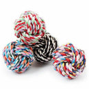 Small Dog/Cat Natural Cotton Knot and Ball Rope Chew Toys for Teeth Cleanin