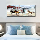 100x50cm Nine Running Horses Diamond Painting Full Round Drill Cross Stitch