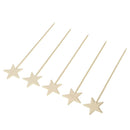 5PCS Stainless Steel Cocktail Picks Martini Fruit Stick for Party Golden