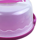 Round Cake Carrier Handheld Plastic Pastry Storage Holder Dessert Container Q1V6