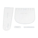 4Pcs/set Clear Acrylic Handbag Pattern Stencil Template Set Leather Acrylic