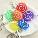 Lollipop Keychain Fashion Candy Food Simulation Pendant Ring Key Chain ES