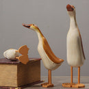 Set Of 3 Painted Duck Statues Garden Yard Lawn Decor Hand