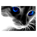 5D Green Eyes Cat Diamond Painting Embroidery DIY Cross Stitch Home Decor