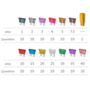 130Pcs Standard Blade Car Fuse Assortment,1A 2A 3A 4A 5A 7.5A 10A 15A 20A 2 A6I7