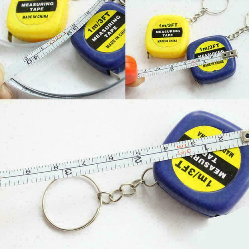 Mini-Retractable Ruler Key Chain Pocket Size Metric 1m/328F Sa S9L5
